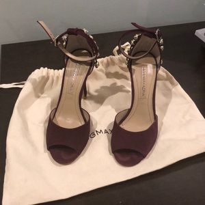 Beautiful BCBGMAXAZRIA burgundy sandals